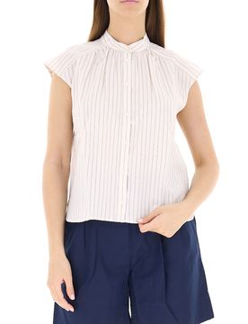 Camicia a righe AVORIO 40