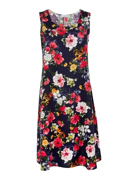 Walzvital Blumenkleid blau M Damen - walzvital - FashionsVida