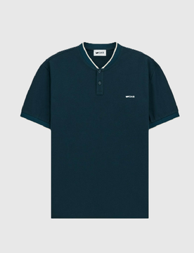 T-shirt con bottoni uomo navy blue