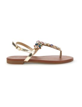 Sandali gioiello infradito platino PRE3008 37