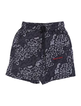 Pantaloncino Uomo Allover Leopard Shorts Black - VISION OF SUPER - FashionsVida