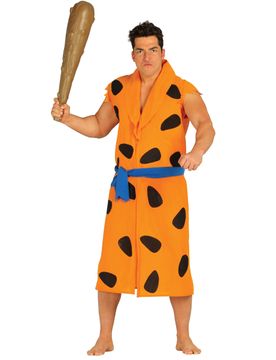 Höhlenmensch-Männerkostüm Steinzeit orange - male