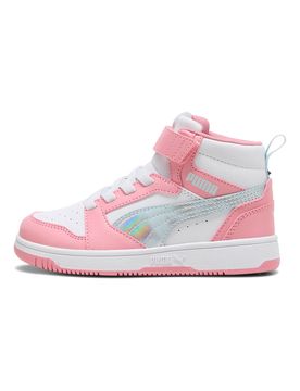 Sneakers alte bianche e rosa Rebound V6 Mid Space Belle AC+PS 30