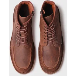 Botines de hombre de piel con cordones