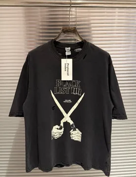 Protocol index 26SS scissors cutting damage vintage washed distressed boxy short-sleeved tee - Aliexpress - FashionsVida