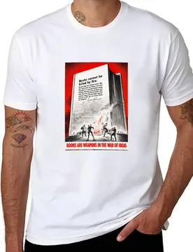 FDR Quote On Book Burning - WW2 1942 T-Shirt Basic Daily Outfit Short Sleeve Tee - Aliexpress - FashionsVida