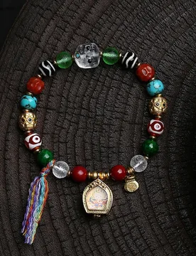 Natural Multi-Treasure Bracelet Reclaimed Bone Agate Recurve Pattern Beads Turquoise Gourd-Shaped Glass Beads Bracelet - Aliexpress - FashionsVida