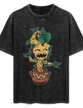 Dancing Wormwood in Pot T-Shirt Casual Minimalist Short Sleeve Top - Aliexpress - FashionsVida