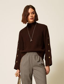 Twinset Pull avec boutons en métal