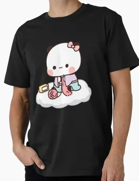 Bubu learns how to crochet Gift t shirt ‌kawaii‌ Panda Bear Cartoon Graphic tee Cute Y2K Clothes 100% cotton All size Tee S-6XL - Aliexpress - FashionsVida