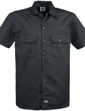 Kurzarmhemd - Short Sleeve Work Shirt - S bis XL - für Männer - Größe S - schwarz - Männer - male - Dickies - FashionsVida