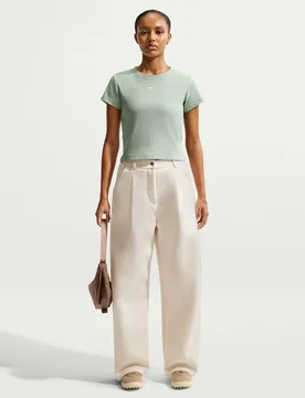 Sportswear Ribbed Damen T-Shirt, grün US: L - Nike - FashionsVida