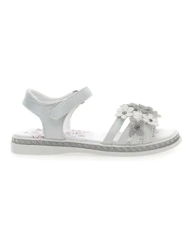 Sandali Bianchi con Fiori Girl 14339 35 - GRAZIE - FashionsVida