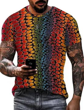 Men's 3D Printed Short Sleeve T-Shirt - Hip-Hop Style, Pajama, Loose Fit - Aliexpress - FashionsVida