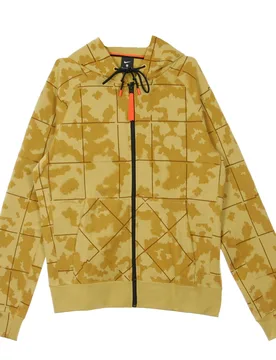 Felpa Cappuccio Zip Uomo Lebron Hoodie Club Gold/team Orange - NIKE NBA - FashionsVida