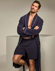 Ultimate Pure Cotton Dressing Gown Navy male