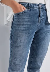 Boyfriend Jeans female Blau