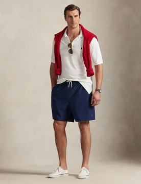 Bañador bermuda de hombre con cintura ajustable tallas grandes - Polo Ralph Lauren - FashionsVida