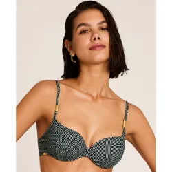 Top de bikini de mujer, moldeador con foam con aro, colección reverie