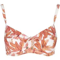 Damen Bikinioberteil Palm&Patterns orange 40F W