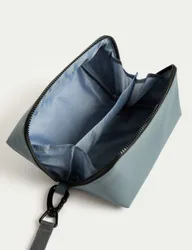 Wide Opening Travel Wash Bag Charcoal male