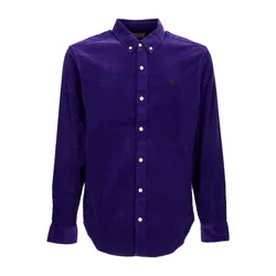 Camicia Manica Lunga Uomo L/s Madison Fine Cord Shirt Tyrian/black