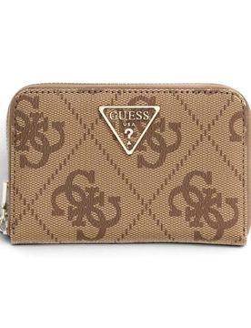 Portafoglio Laurel II SLG Medium Zip Around Donna Latte Logo Brown con Cerniera