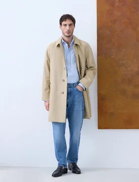 Gabardina clásica de hombre de algodón - Emidio Tucci - FashionsVida