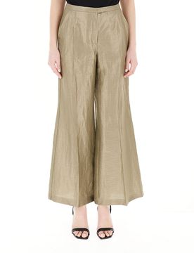 Pantalone a palazzo VERDE OLIVA 40