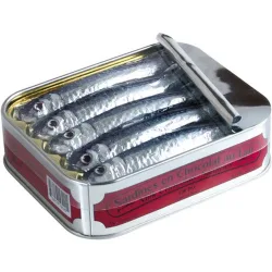 Lata Vintage de sardinas de chocolate