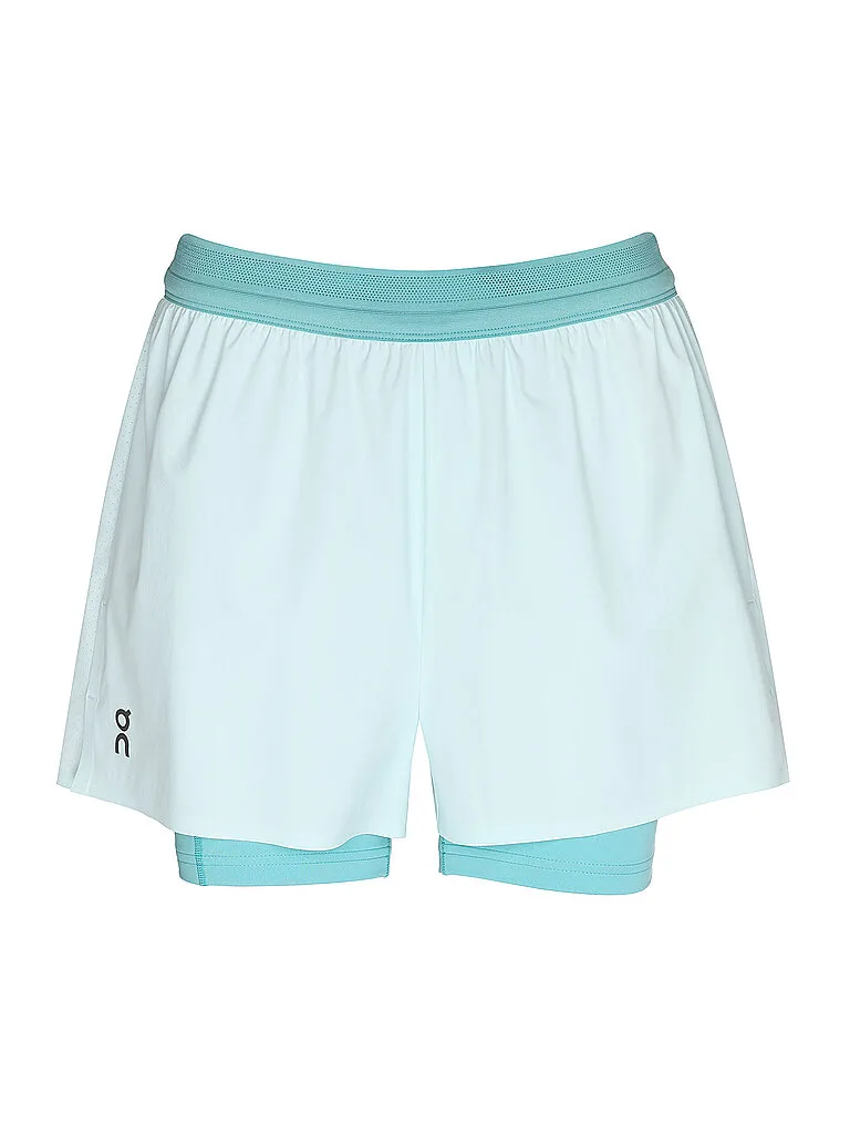 Pantales cortos de running 2 en 1 de 3 para mujer Performance azul claro L - On - FashionsVida