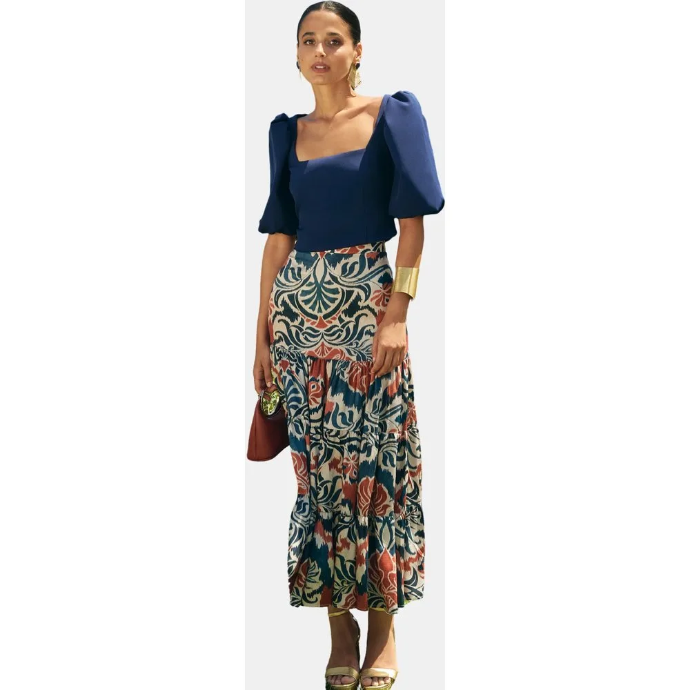 Top de mujer con mangas abullonadas y escote cuadrado - MIPHAI - FashionsVida
