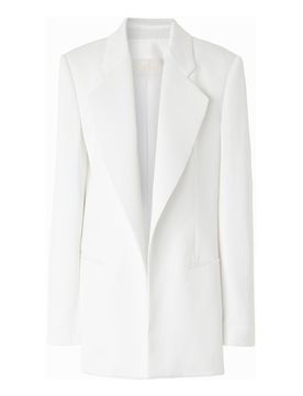 Blazer a petto singolo in poliestere f