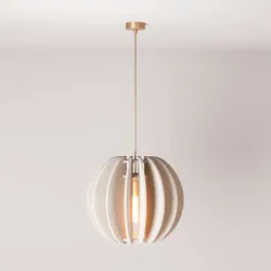 Cables Lampe Suspendue Lampshhade Acoustic Marbled Dove Grey One Size