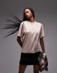 Womens Premium Basic Short Sleeve Tee In Oat - Beige