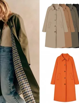 Women's Fashion Long Trench Coat Retro Loose Single-breasted Coat Autumn and Winter Lapel High Street Temperament Coat - Aliexpress - FashionsVida