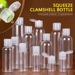 Piezas Botellas de plástico transparente recargables de 30/50/100ml, contenedores de viaje portátiles, envases cosméticos recargables