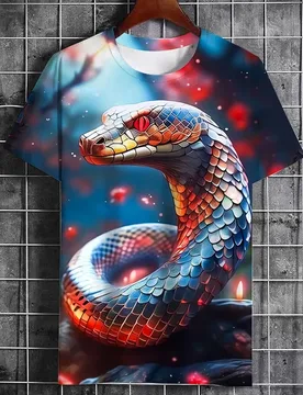 Snake Graphic T-Shirts Animal 3D Print Men Women Short Sleeve T Shirt Streetwear Oversized Y2K Harajuku Tees Tops Kids Clothing - Aliexpress - FashionsVida