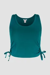 Women’s Ribbed Vest Top in Green Size: 14 - Green - Size: 14