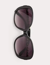 Round Chain Detail Sunglasses Black female