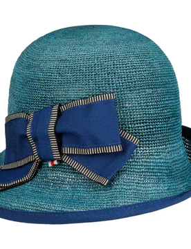Caliveta Chrochet Straw Hat by - navy - Damen - Size: One Size - bedacht - FashionsVida
