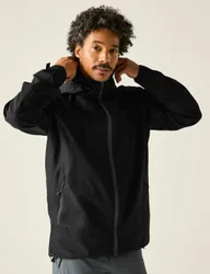 Oakhowe Hooded Waterproof Raincoat Black male