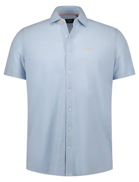 Camicia A Maniche Corte 26cn595s Sky Blue Melange L - Nza New Zealand - FashionsVida