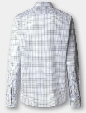 Camisa de hombre popelín cuadros tattersall fit clásico - Hackett - FashionsVida