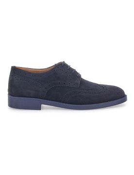 Scarpe Stringate Blu Vera Pelle 595 41