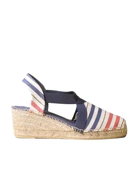 Pons Espadrilles Compensées Tarbes Blue / Coral EU 39