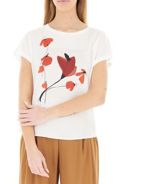T-shirt in viscosa PANNA 46