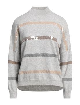 Rollkragenpullover Damen Hellgrau XL Damen