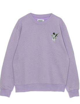 Felpa Leggera Girocollo Uomo No More Space Embroidered Crewneck Lilac