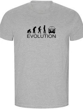 T-shirt à Manches Courtes Evolution Surf California Van Eco Heather Grey XL - Kruskis - FashionsVida